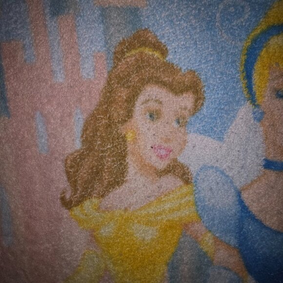 Disney Princess Fleece Blanket - Belle, Cinderella, Aurora ~60x50in - Picture 9 of 13